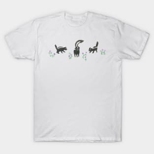 Baby Skunks and Violets T-Shirt